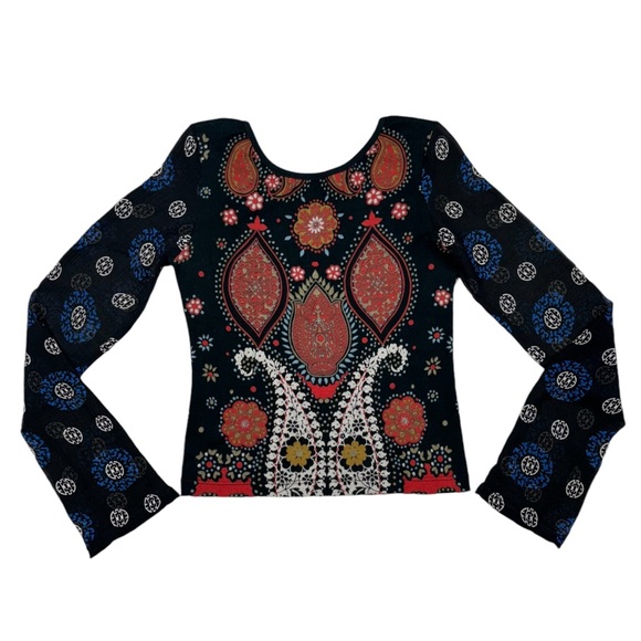 Custo Barcelona Long Sleeve Geisha Paisley Print Small - Picture 2 of 14